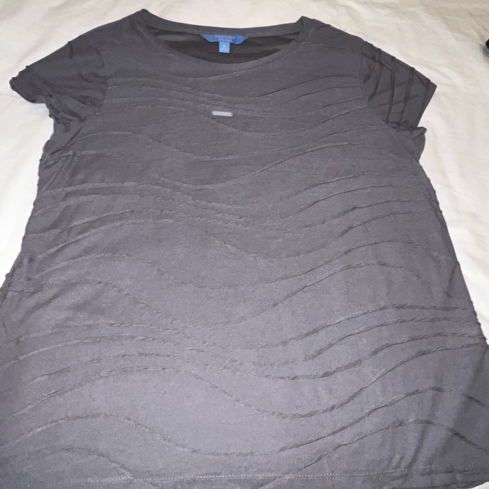 Simply Vera Wang grey shorty sleeve top XL